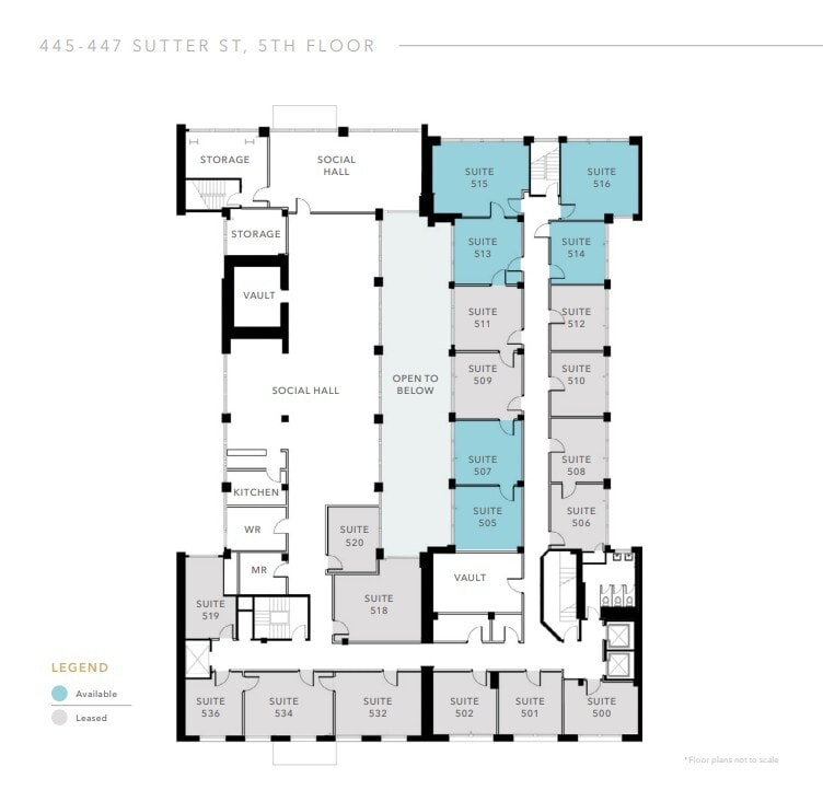 445-447 Sutter St, San Francisco, CA à louer Plan d’étage- Image 1 de 1