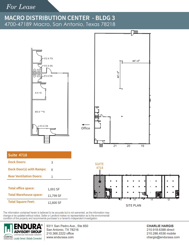 4501-4727 Macro, San Antonio, TX à louer Plan d’étage- Image 1 de 1