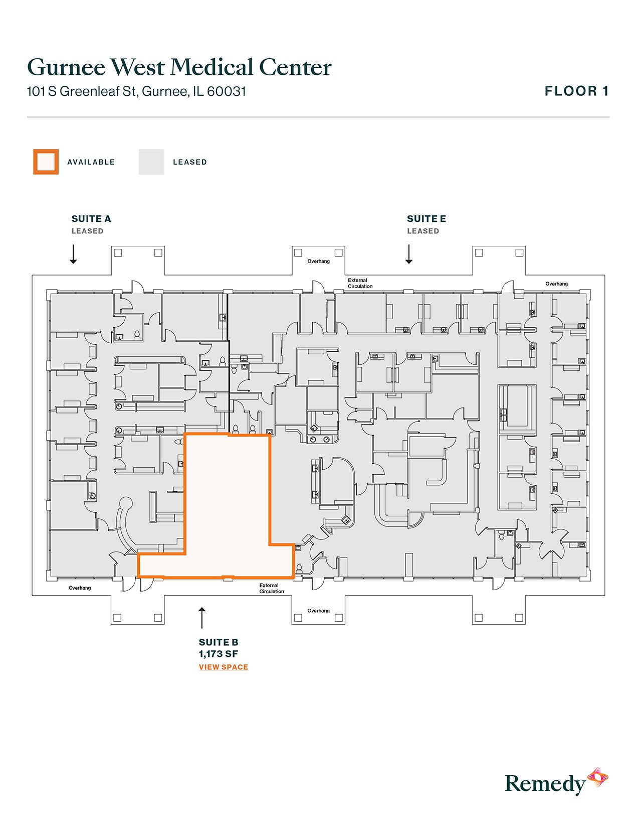 3 S Greenleaf Ave, Gurnee, IL à louer Plan d’étage- Image 1 de 1