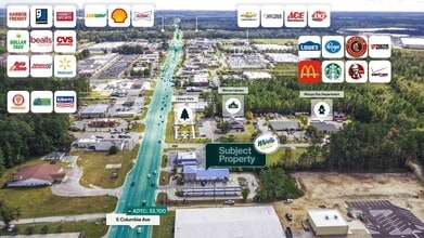 351 S Columbia Ave, Rincon, GA - AÉRIEN  Vue de la carte - Image1