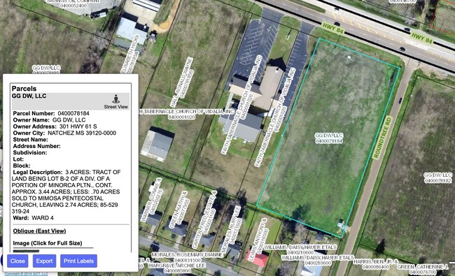 Plus de détails pour Highway 84, Vidalia, LA - Terrain à vendre