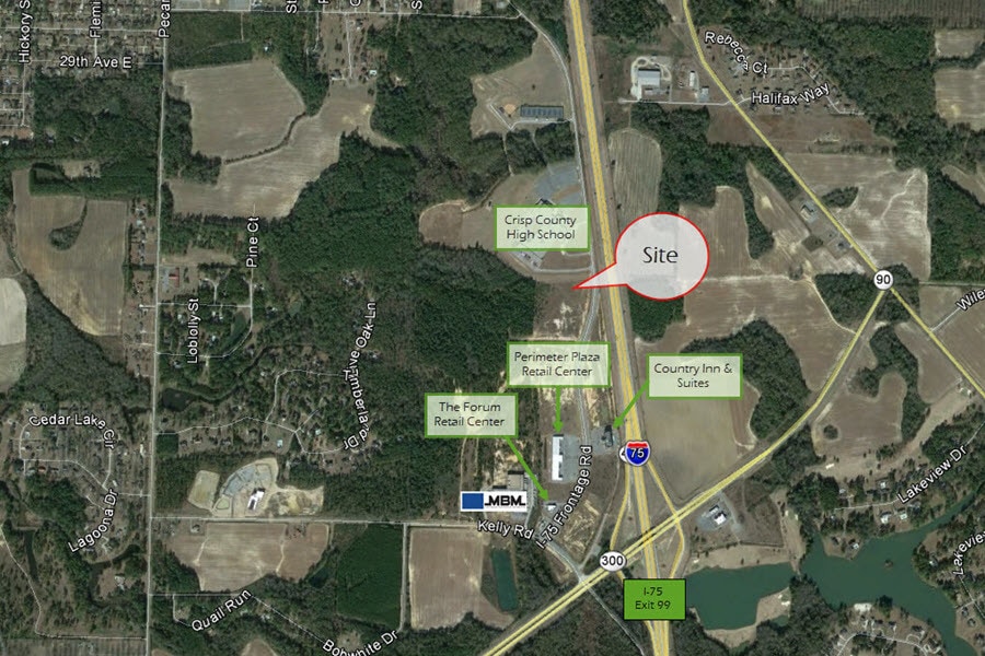 Frontage Rd, Cordele, GA for sale Aerial- Image 1 of 3