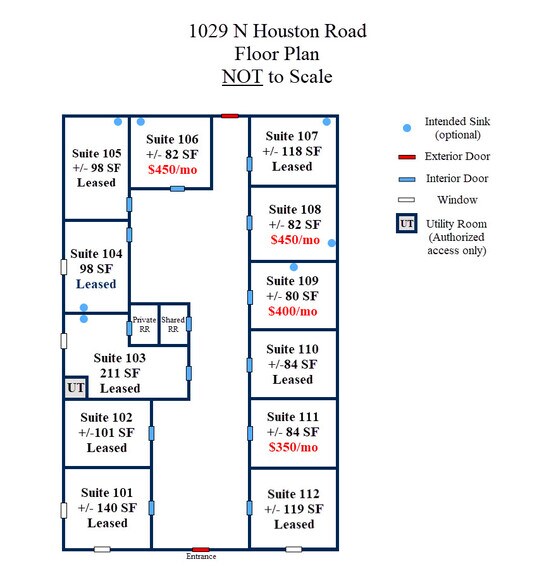 1029 N Houston Rd, Warner Robins, GA à louer - Plan d’étage - Image 2 de 6