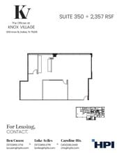 3001-3003 Knox St, Dallas, TX à louer Plan d’étage- Image 1 de 1