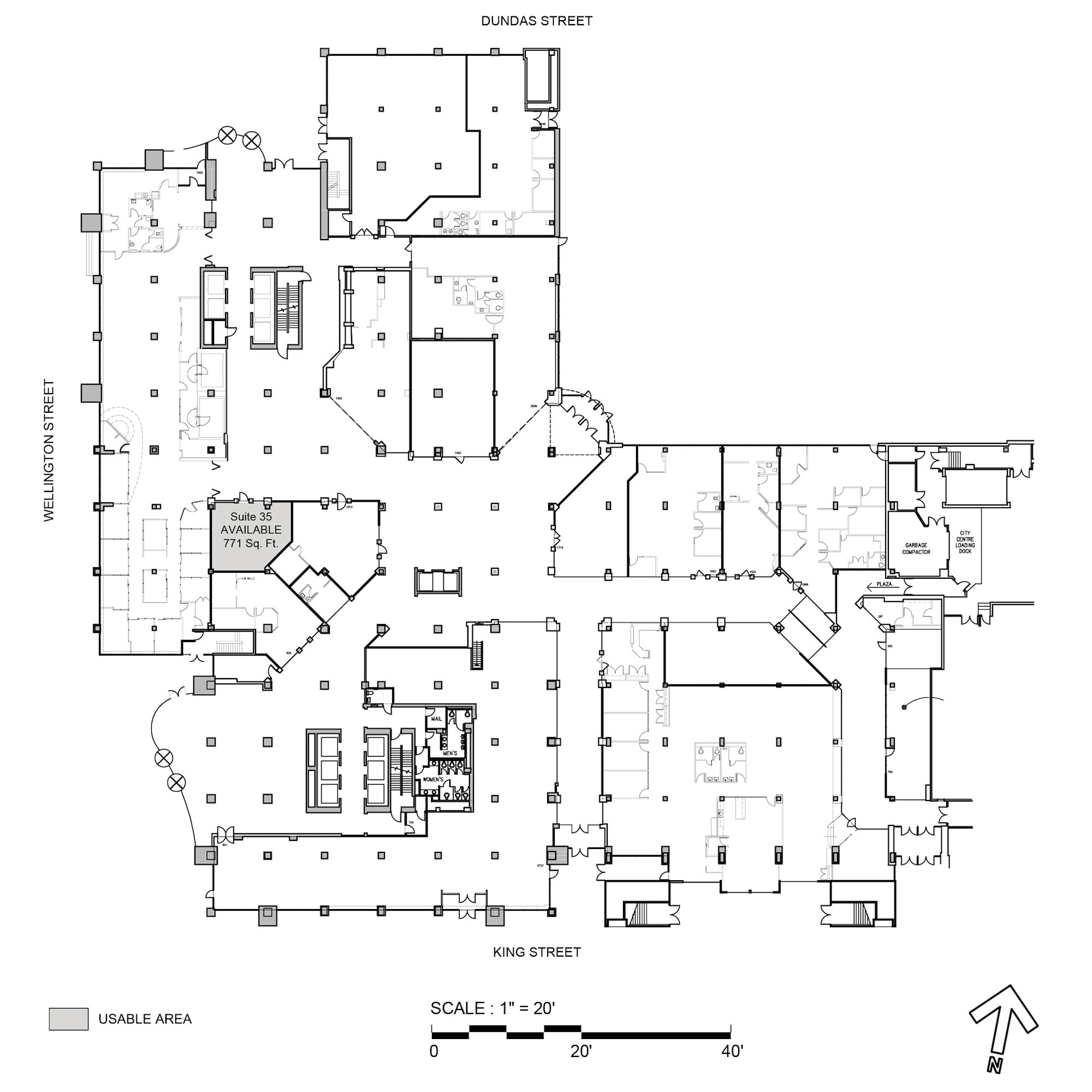 380 Wellington St, London, ON for lease Floor Plan- Image 1 of 1