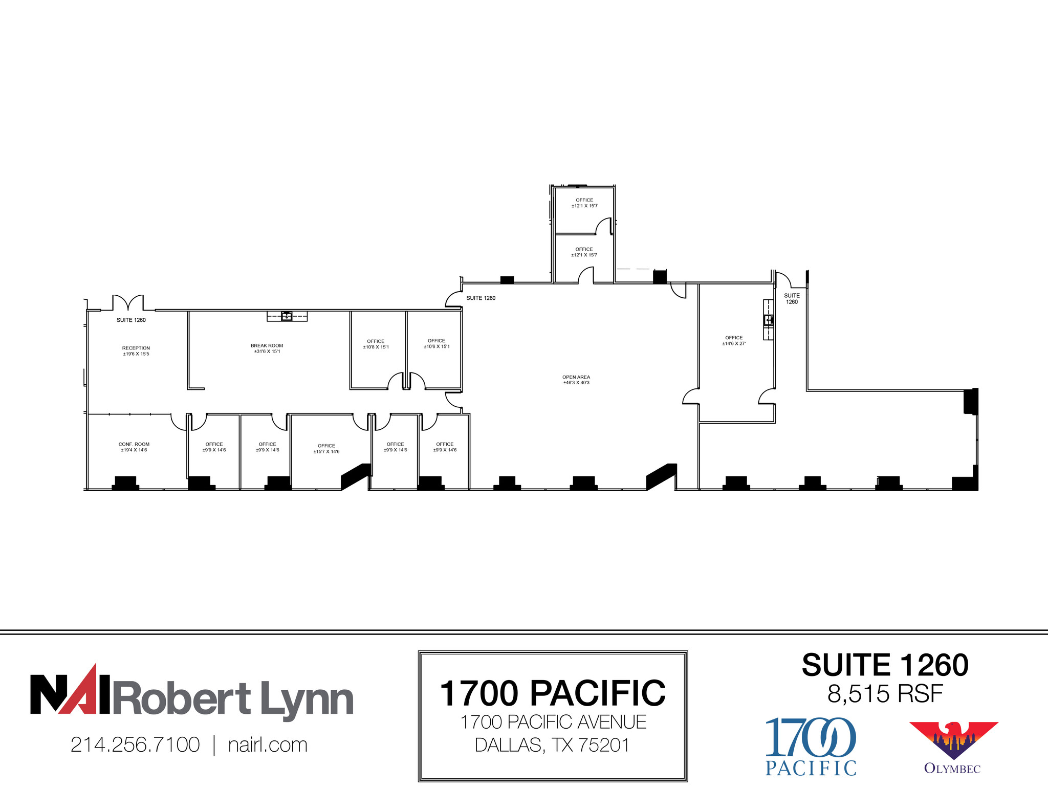 1700 Pacific Ave, Dallas, TX à louer Plan d  tage- Image 1 de 2