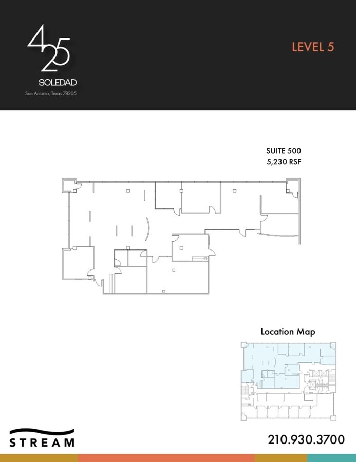 425 Soledad St, San Antonio, TX 78205 - Unit 5 - - Floor Plan - Image 1 of 1