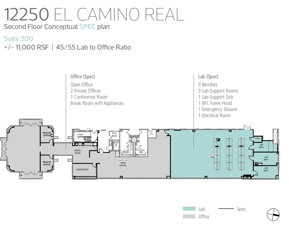 12250 El Camino Real, San Diego, CA for lease Floor Plan- Image 1 of 1