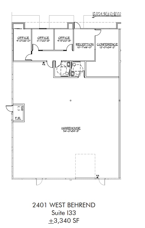2401 W Behrend Dr, Phoenix, AZ for lease Floor Plan- Image 1 of 1