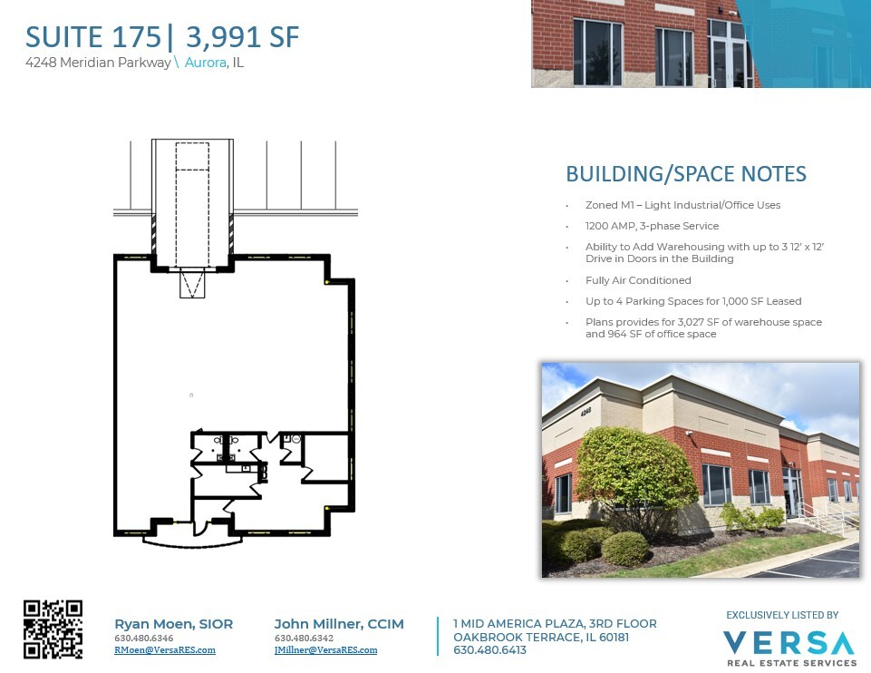 4222-4248 Meridian Pky, Aurora, IL à louer Plan d’étage- Image 1 de 3