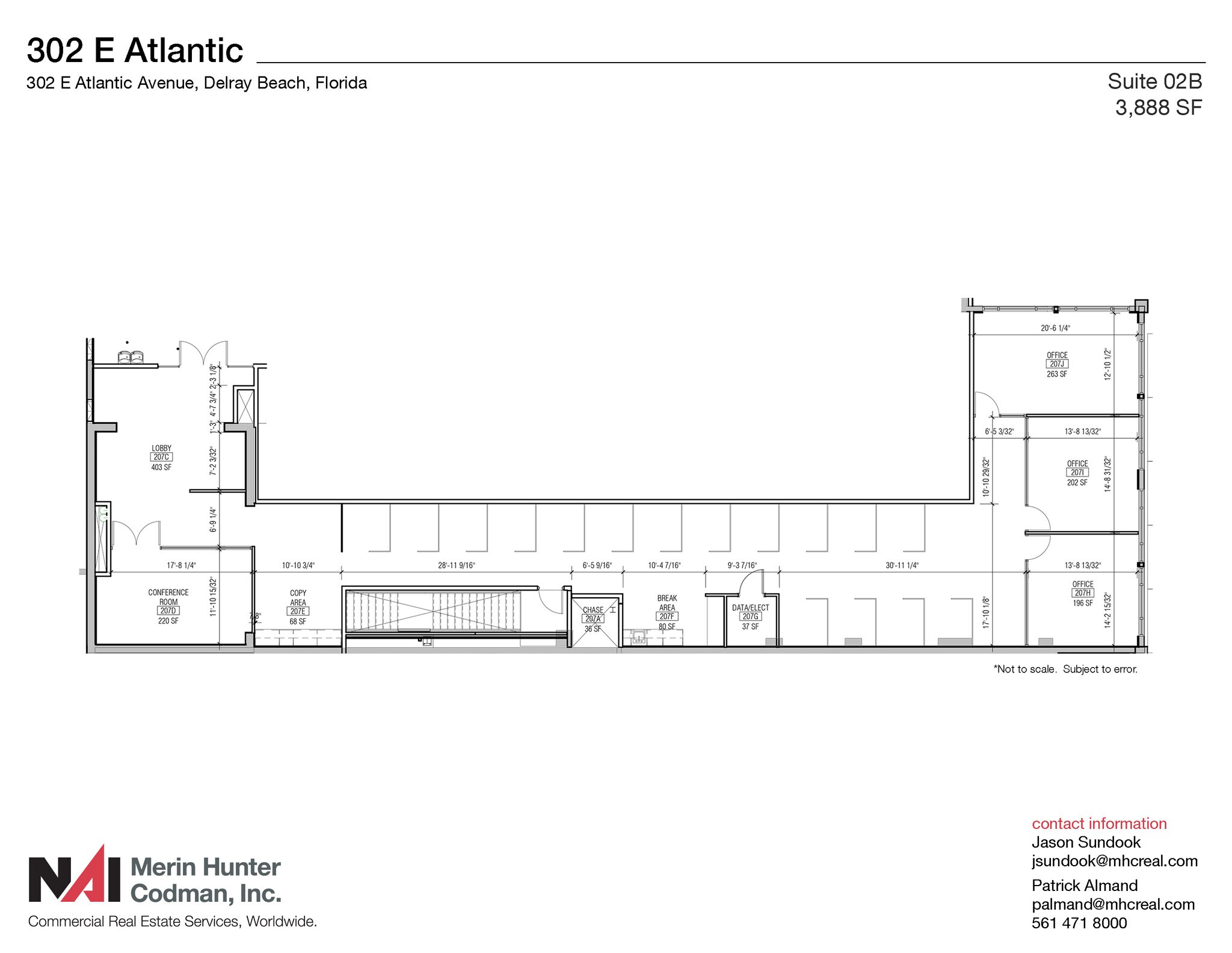 302 E Atlantic Ave, Delray Beach, FL à louer Plan d’étage- Image 1 de 5