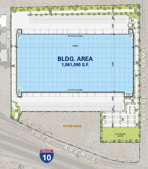 20th Ave & 1-10 Fwy, Desert Hot Springs, CA à louer - Plan de site - Image 2 de 6