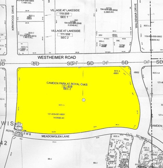 11805-11921 Westheimer Rd, Houston, TX for lease - Plat Map - Image 2 of 20