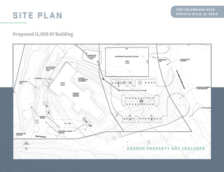 1300 Columbiana Rd, Vestavia Hills, AL à louer - Plan de site - Image 3 de 3