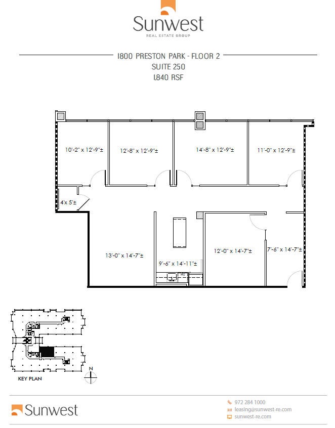 1800 Preston Park Blvd, Plano, TX à louer Plan d  tage- Image 1 de 1