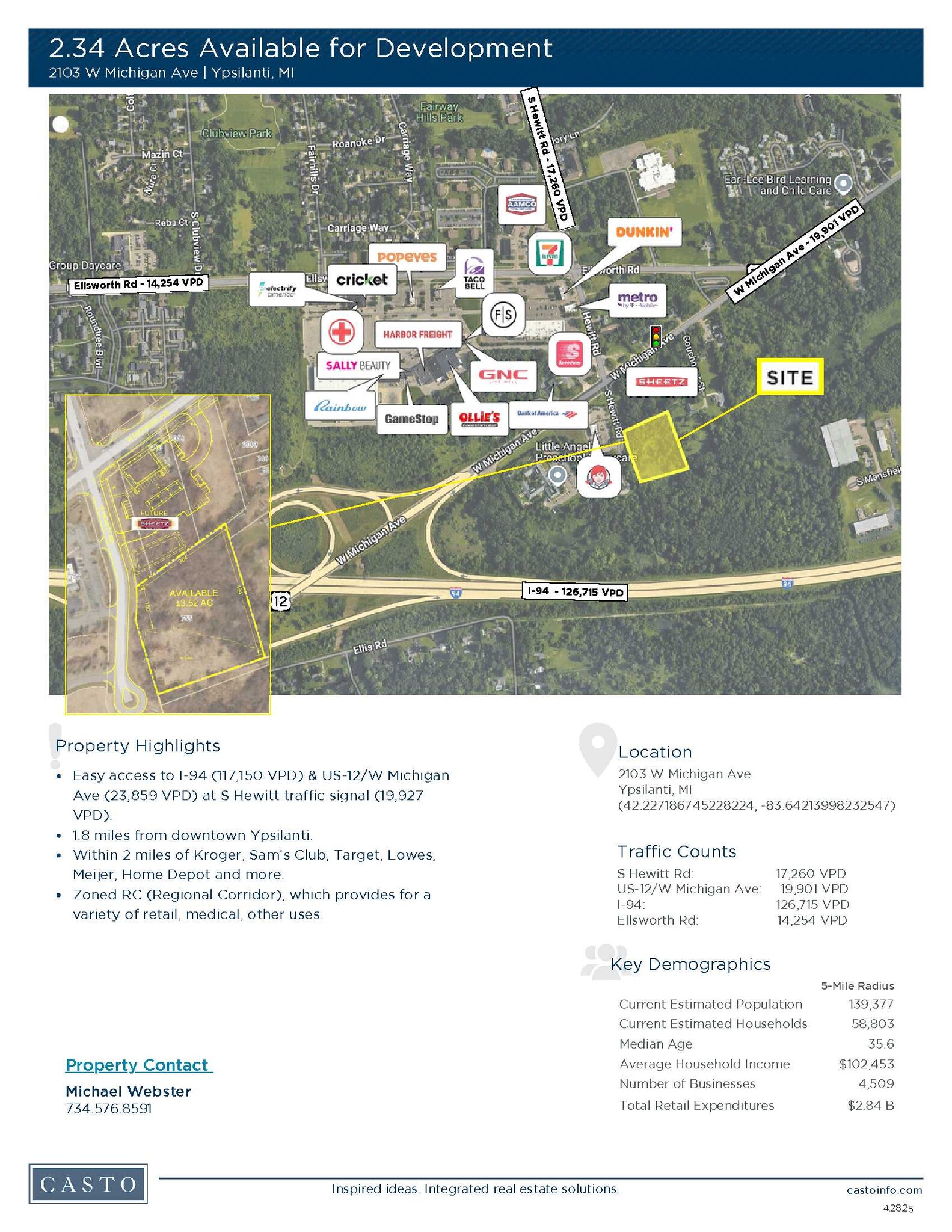 755 Hewitt rd, Ypsilanti, MI for sale Aerial- Image 1 of 2