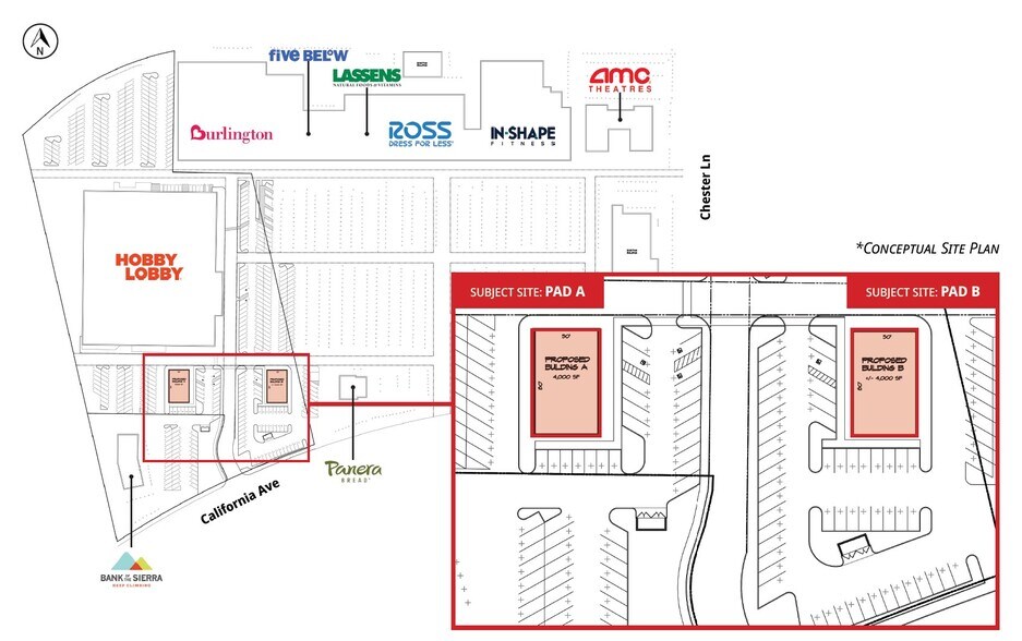 California Avenue & Mervyns Dr, Bakersfield, CA à louer - Plan de site - Image 2 de 3