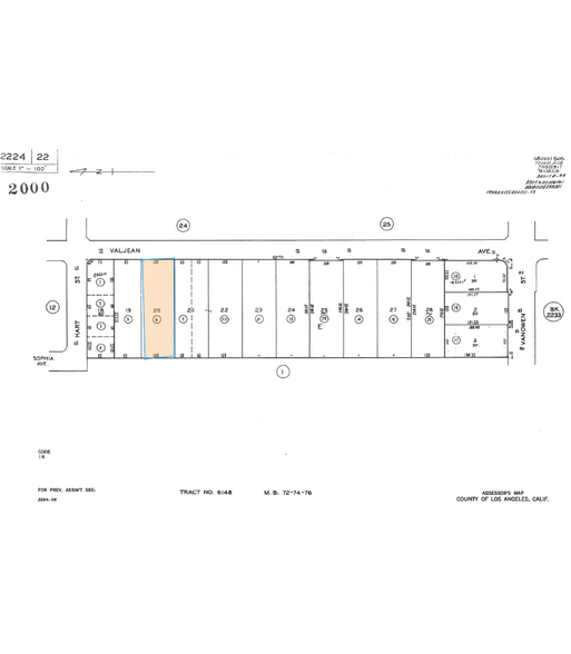 6955 Valjean Ave, Van Nuys, CA à louer - Plan cadastral - Image 3 de 3