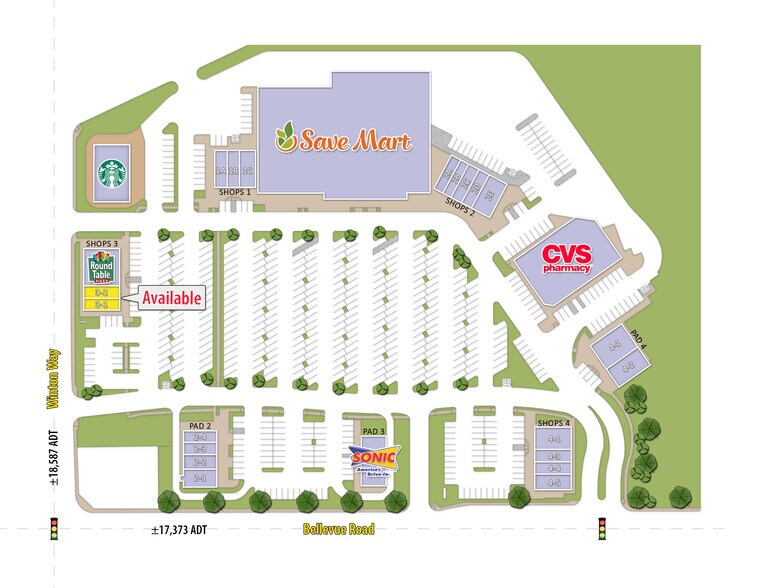 1831-1847 Bellevue Rd, Atwater, CA for lease - Site Plan - Image 2 of 9