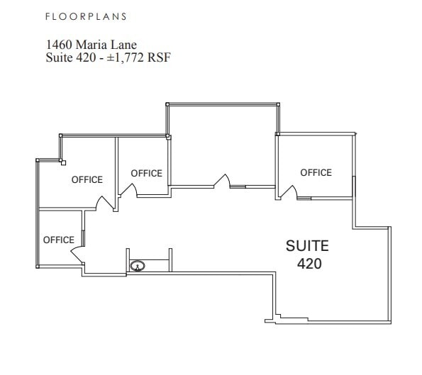 1440 Maria Ln, Walnut Creek, CA for lease Floor Plan- Image 1 of 1
