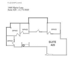 1440 Maria Ln, Walnut Creek, CA for lease Floor Plan- Image 1 of 1