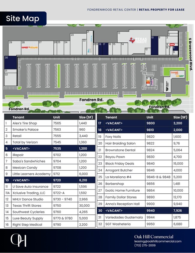 Plus de détails pour 9700-9950 Fondren Rd, Houston, TX - Commerce de détail à louer