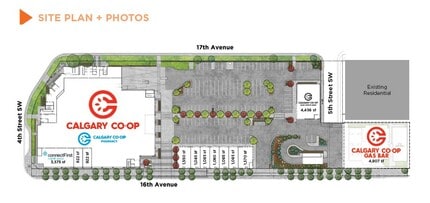 540-542 16 Av NE, Calgary, AB à louer Plan de site- Image 1 de 1