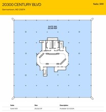 20300 Century Blvd, Germantown, MD à louer Plan d’étage- Image 1 de 1