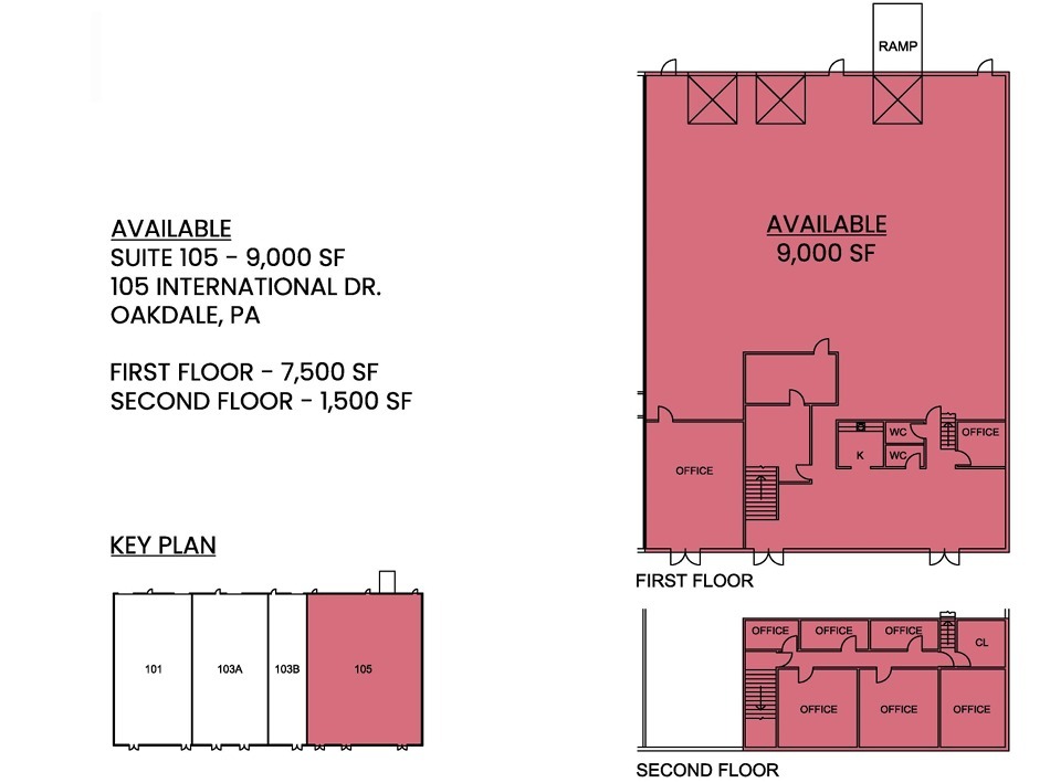 700 International Dr, Oakdale, PA à louer Plan d  tage- Image 1 de 1