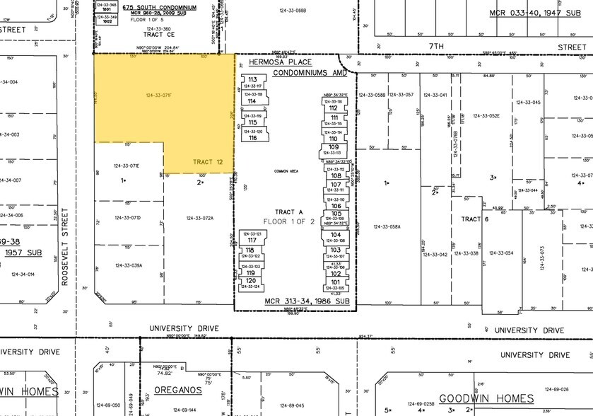 701 S Roosevelt St, Tempe, AZ à vendre - Plan cadastral - Image 3 de 3