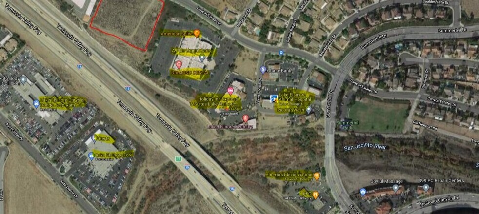 NWC Canyon Estate Drive & Summer Hill Drive, Lake Elsinore, CA à vendre - Aérien - Image 3 de 5