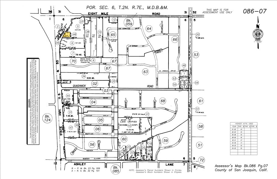 10880 N Highway 99, Stockton, CA for sale - Plat Map - Image 2 of 4