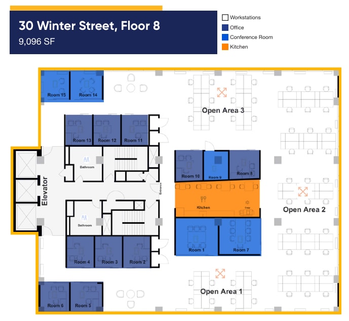 30 Winter St, Boston, MA à louer Plan d’étage- Image 1 de 1