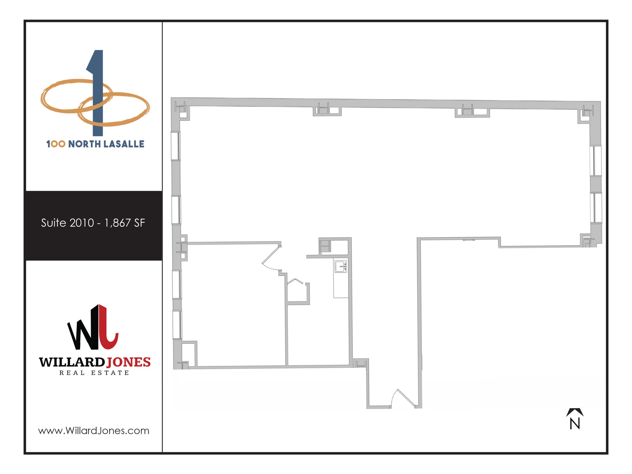 100 N LaSalle St, Chicago, IL à louer Plan de site- Image 1 de 1