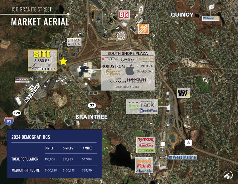 150 Granite St, Braintree, MA à louer - Aérien - Image 3 de 6