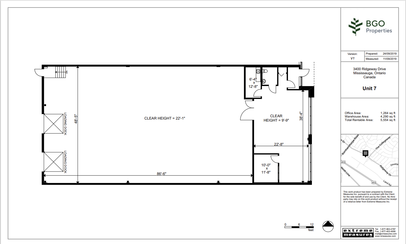 3400 Ridgeway Dr, Mississauga, ON for lease Floor Plan- Image 1 of 2