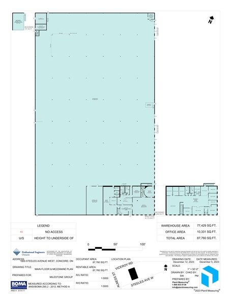 1800 Steeles Ave W, Vaughan, ON à louer - Plan de site - Image 3 de 3