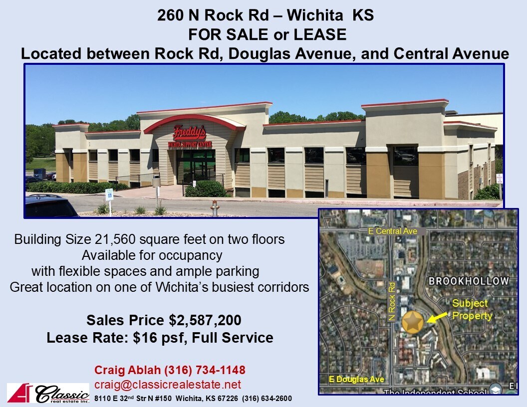 260 N Rock Rd, Wichita, KS à vendre Photo du bâtiment- Image 1 de 2