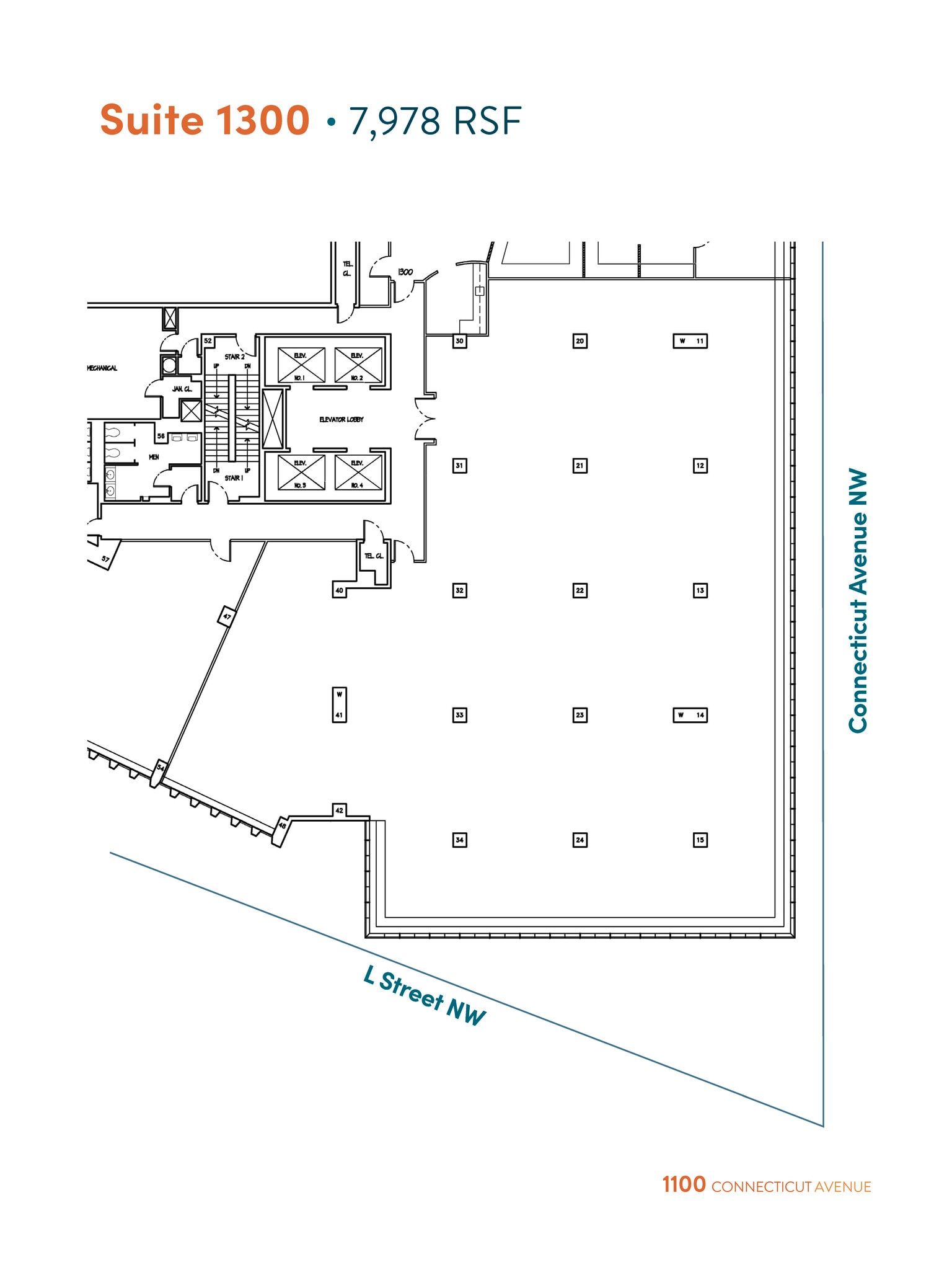 1100 Connecticut Ave NW, Washington, DC à louer Plan d’étage- Image 1 de 7