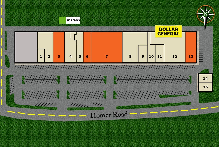 308-348 Homer Rd, Minden, LA à louer - Plan de site - Image 2 de 2
