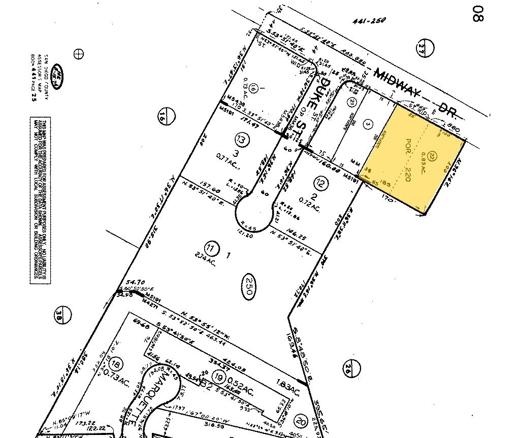 3747 Midway Dr, San Diego, CA for sale Plat Map- Image 1 of 1