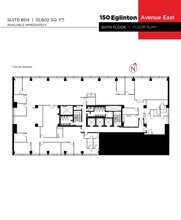 150 Eglinton Ave E, Toronto, ON à louer Plan d’étage- Image 1 de 1