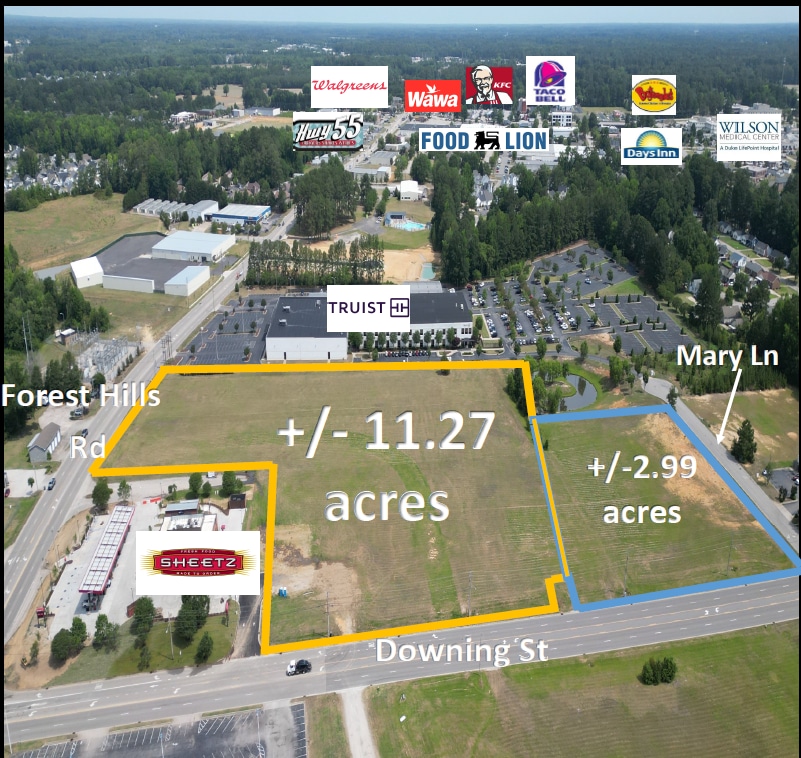 2803 Forest Hills Rd SW, Wilson, NC à vendre Aérien- Image 1 de 3