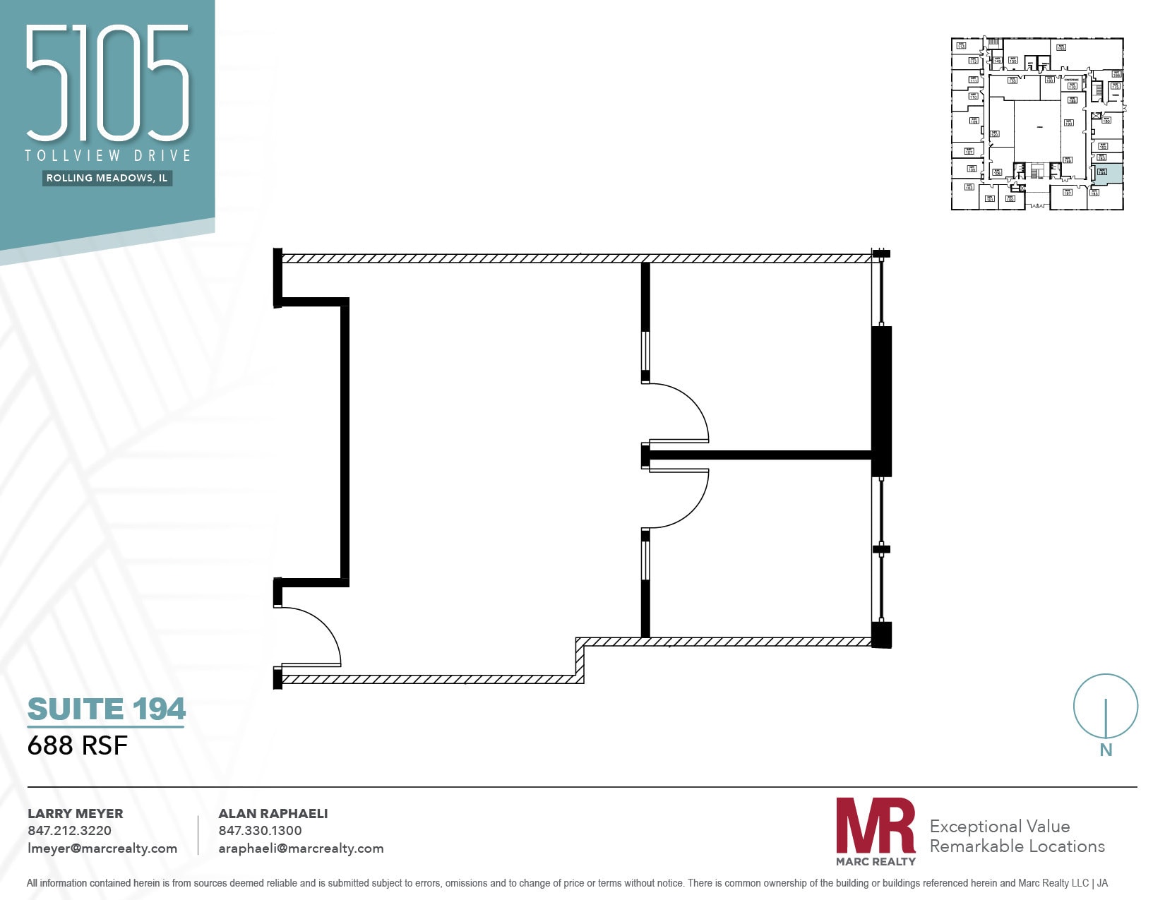 5105 Tollview Dr, Rolling Meadows, IL à louer Plan d’étage- Image 1 de 1