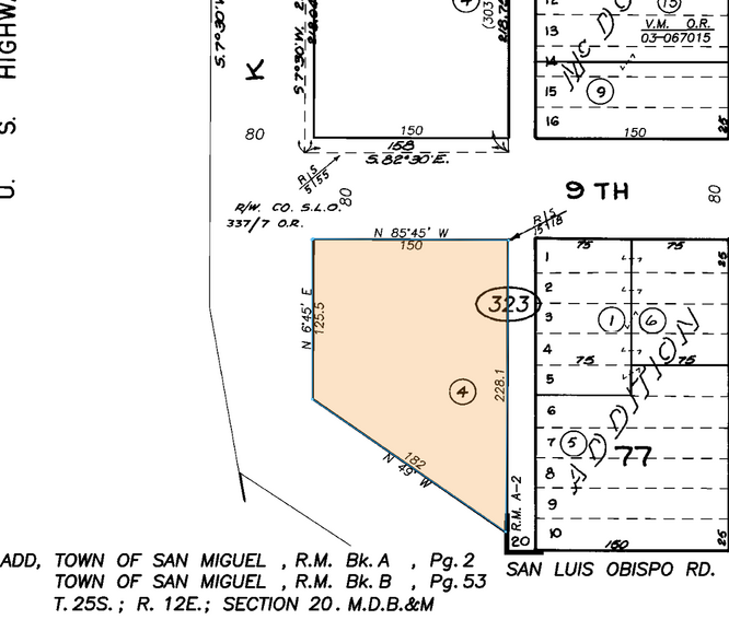 252 9th St, San Miguel, CA à vendre - Plan cadastral - Image 1 de 1