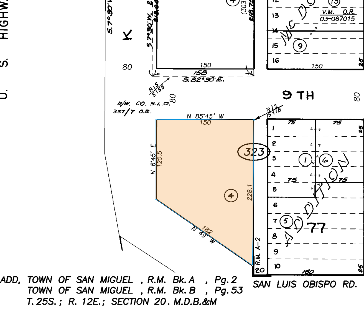 252 9th St, San Miguel, CA à vendre Plan cadastral- Image 1 de 2