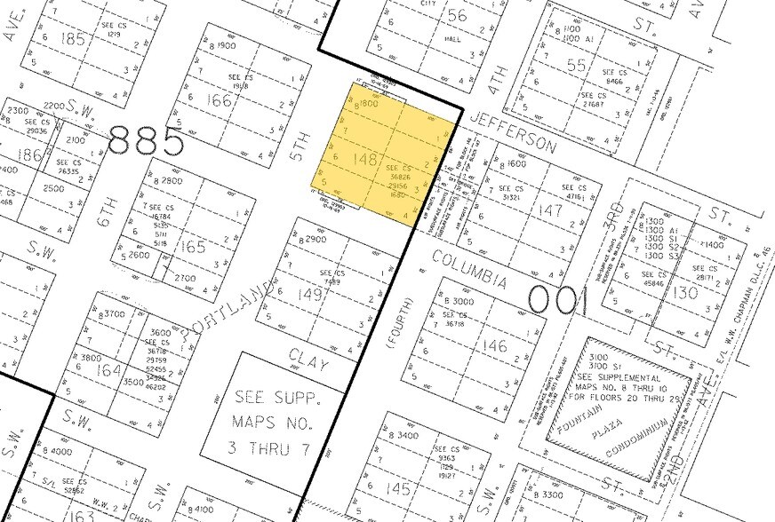 1400-1407 SW 5th Ave, Portland, OR à louer - Plan cadastral - Image 2 de 5