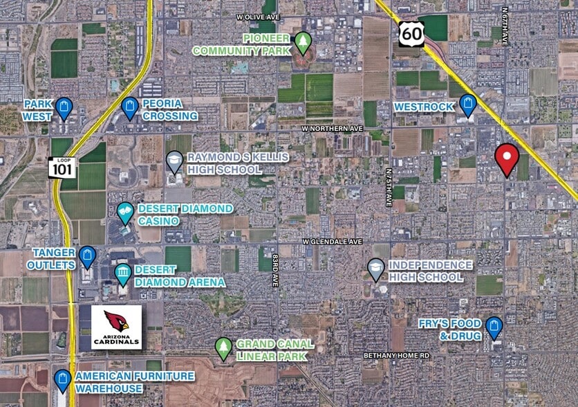 NEC of N 67th Ave & W Orangewood Ave, Glendale, AZ à vendre - Aérien - Image 3 de 3