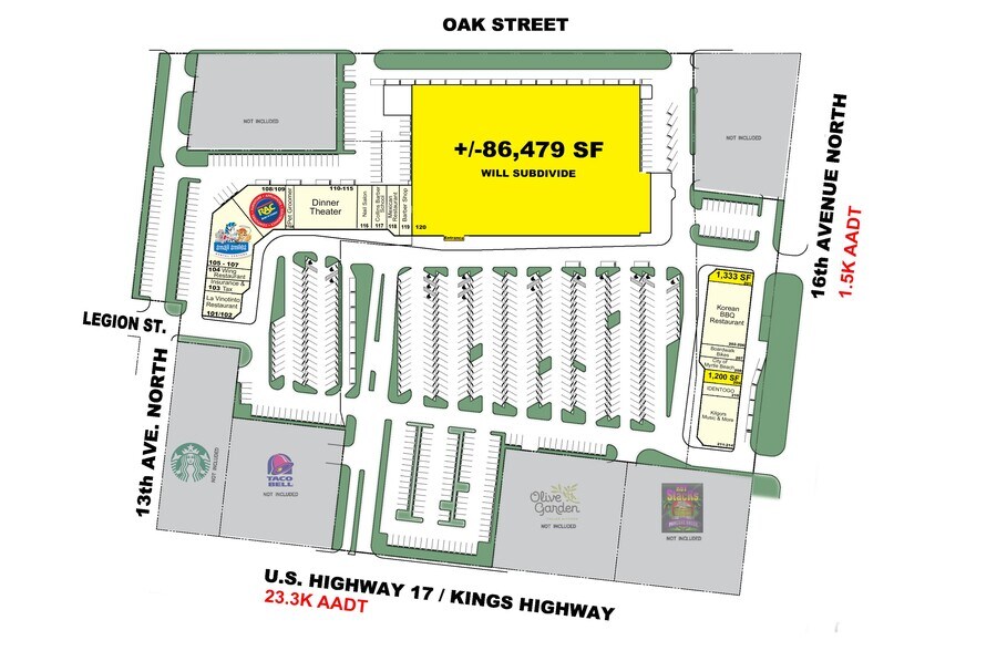 1403 N Kings Hwy, Myrtle Beach, SC à louer - Photo du bâtiment - Image 2 de 12