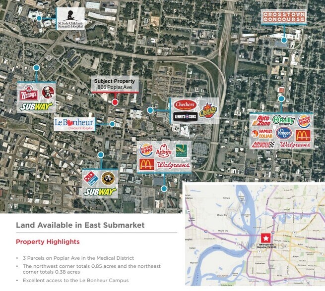 806 Poplar Ave, Memphis, TN à louer - Photo du bâtiment - Image 1 de 2